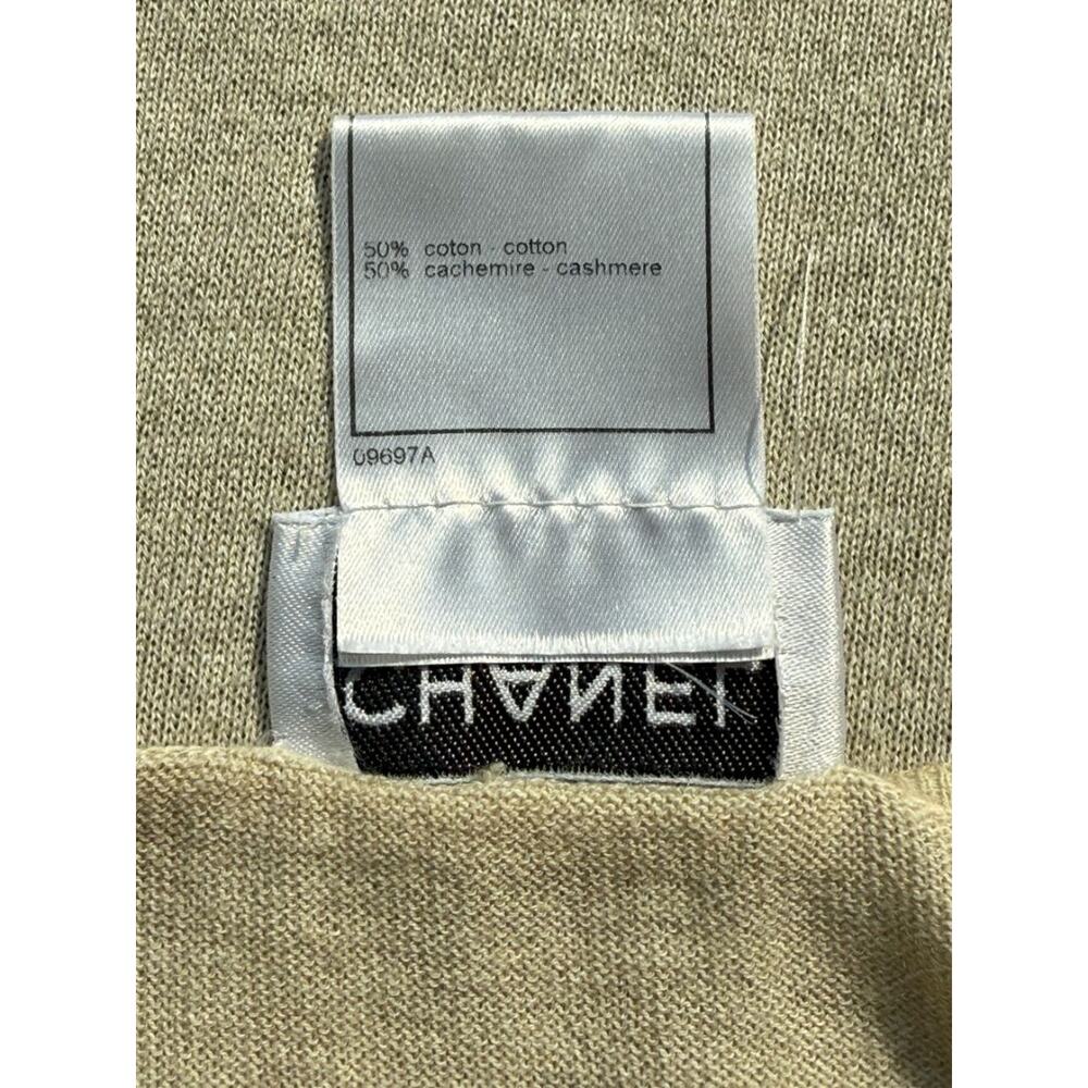 Chanel Beige Cotton-Cashmere Twin Set – Size FR 46 (US 12) - Picture 3 of 16